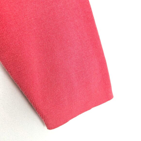 LIZ CLAIRBORNE Pink Sweater Womens LARGE Petite 100% Cotton - Picture 4 of 6